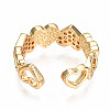 Brass Micro Pave Clear Cubic Zirconia Cuff Rings RJEW-N035-013-NF-4