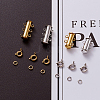 Brass Magnetic Slide Lock Clasps KK-TA0007-17-9