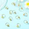 16Pcs 304 Stainless Steel Open Cuff Ring Findings STAS-BBC0008-17-5