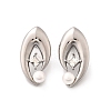 304 Stainless Steel Shell Pearl Stud Earrings EJEW-U051-08P-4