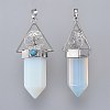 Natural & Synthetic Mixed Gemstone Pointed Big Pendants G-L520-L-2