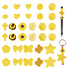 92Pcs Transparent Silicone Focal Beads SIL-TA0002-85B-3