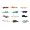 12Pcs 12 Styles Mixed Gemstone Chip Beaded Connector Charms PALLOY-JF02899-1