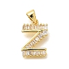 Rack Plating Brass Micro Pave Cubic Zirconia Pendants KK-L226-100G-Z-1