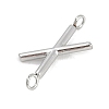 304 Stainless Steel Letter Connector Charms LS-STAS-M108-01P-24-2