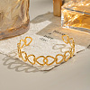 Hollow 304 Stainless Steel Cuff Bangles for Women QQ2164-2
