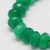 Natural Jade Bead Strands G-R168-6x4mm-08-1