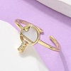 Brass Micro Pave Clear Cubic Zirconia Cuff Rings for Women RJEW-C126-08G-3