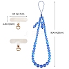 Round Synthetic Moonstone Beaded Mobile Straps HJEW-SW00042-03-2