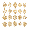 Spritewelry 40Pcs 10 Style Baroque Style Zinc Alloy Connector Charms FIND-SW0001-19-1