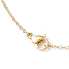 Natural Cultured Freshwater Pearl Potato Beaded Brass Heart with Letter Pendant Double Layer Necklaces NJEW-JN05392-03-5