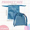 DELORIGIN 28Pcs 7 Colors Velvet Jewelry Drawstring Bags TP-DR0001-02A-5