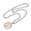 Ring with Virgin Mary 201 Stainless Steel Pendant Necklaces for Men Women NJEW-K283-23G-2