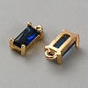 Golden Brass Micro Pave Cubic Zirconia Charms KK-WH0079-130C-2