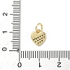 Brass Micro Pave Clear Cubic Zirconia Charms KK-A273-04G-3