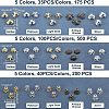 600Pcs 12 Style Multi-Petal Iron Bead Caps IFIN-FH0001-58-5
