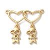 Brass Pave Cubic Zirconia Pendants KK-M287-04G-B-1