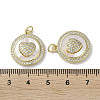 Brass Micro Pave Cubic Zirconia Pendants KK-G485-34K-G-3
