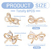 4 Pairs 2 Styles Brass Micro Pave Clear Cubic Zirconia Stud Earring Findings KK-TA0002-63-4