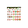 Christmas Wooden Pendant Decorations and Paper Flag Banners AJEW-NB0006-09-7
