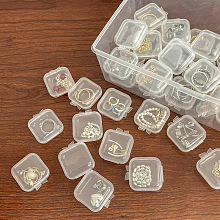 Mini Transparent Plastic Beads Containers PW-WG74209-01
