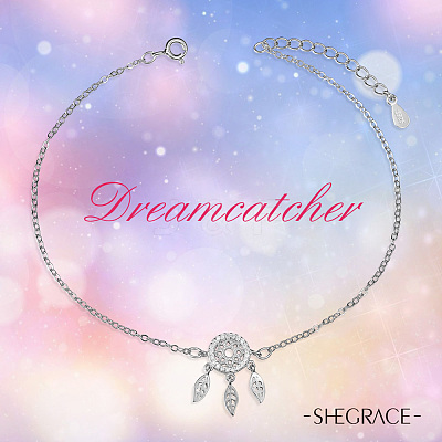 Rhodium Plated 925 Sterling Silver Link Anklets JA142A-1