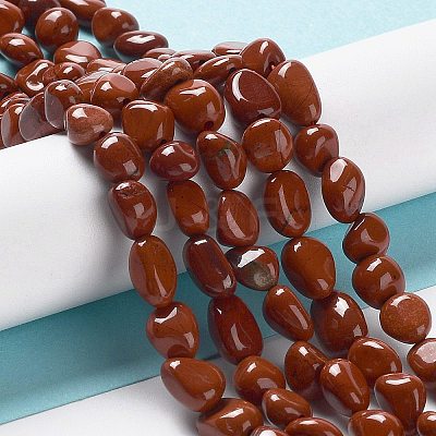 Natural Red Jasper Beads Strands G-P497-01A-08-1