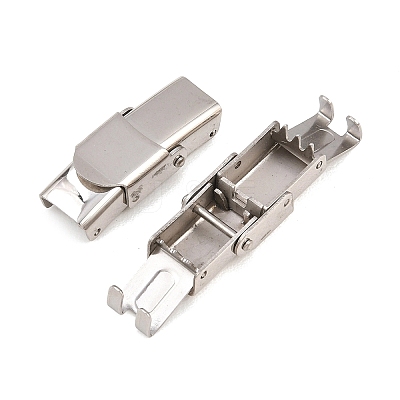 Tarnish Resistant 201 Stainless Steel Watch Band Clasps LS-STAS-P221-22A-P-1