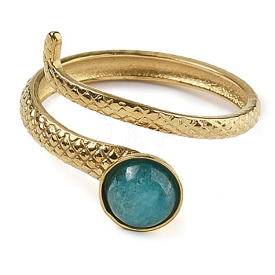 Natural Amazonite Finger Rings RJEW-U027-04G-05-1