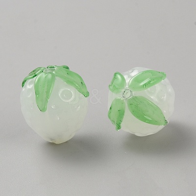Handmade Lampwork Beads LAMP-WH0009-10B-1