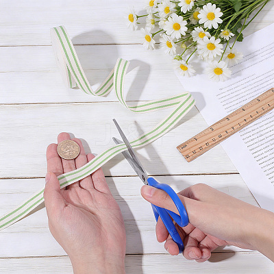 Cotton Stripe Pattern Ribbon OCOR-WH0078-550D-1