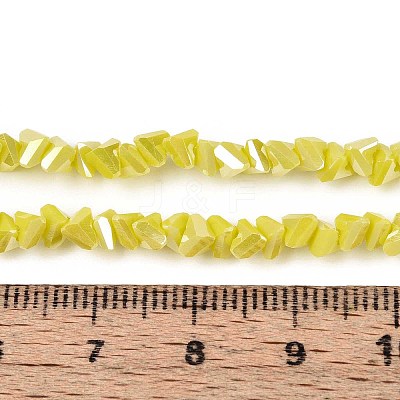 Electroplate Opaque Glass Beads Strands LS-GLAA-N022-4mm-13-1