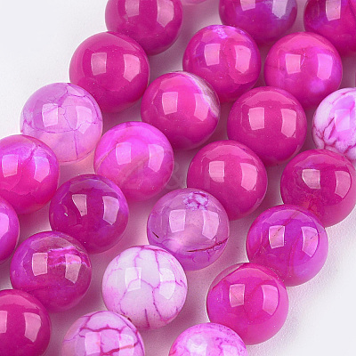 Dyed Natural Agate Beads Strands X-G-T109-10mm-05-1