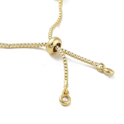 Adjustable Brass Round Beaded Slider Bracelets BJEW-D039-31D-G-1