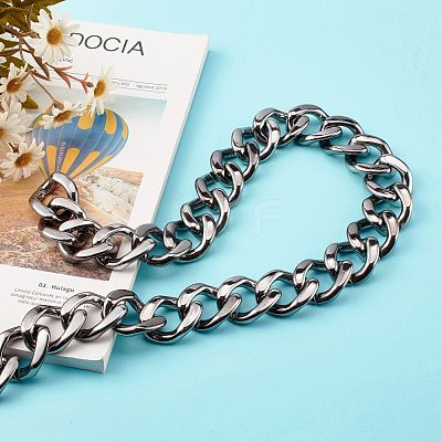 UV Plating ABS Plastic Curb Chains AJEW-JB00965-04-1