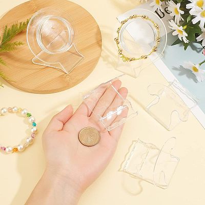 16 Pcs 2 Style Acrylic Bracelet Display Stands BDIS-FG0001-08-1