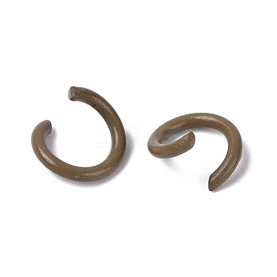 Spray Painted Iron Open Jump Rings IFIN-T017-04B-04-1