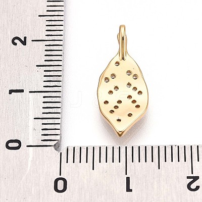Brass Micro Pave Cubic Zirconia Pendants KK-N261-07G-1