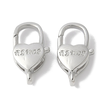 Brass Lobster Claw Clasps KK-F893-04P-1