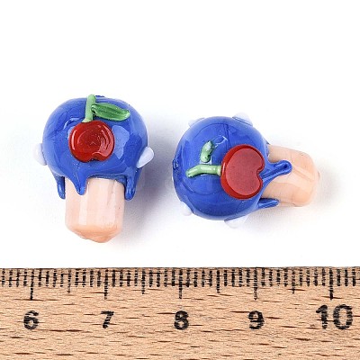 Handmade Lampwork Bumpy Beads LAMP-T022-06B-1