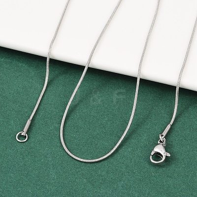 Tarnish Resistant 304 Stainless Steel Snake Chain Necklaces NJEW-F196-14P-1