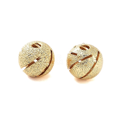 Texture Brass Beads KK-S379-02G-F-1