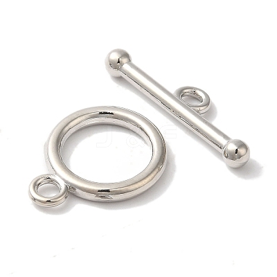 Rack Plating Brass Toggle Clasps KK-A225-06P-1