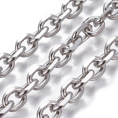 Tarnish Resistant 304 Stainless Steel Cable Chains CHS-P007-27P-01-1