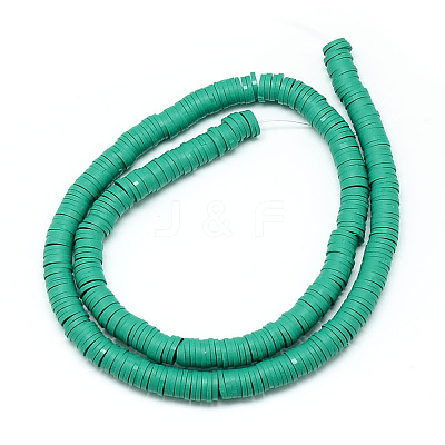 Handmade Polymer Clay Bead Strands CLAY-T002-6mm-08-1