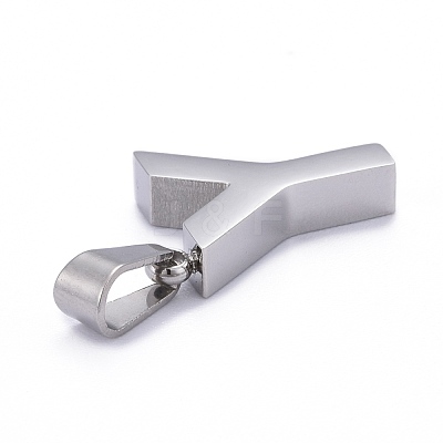 Non-Tarnish 304 Stainless Steel Letter Pendants STAS-H127-Y-P-1