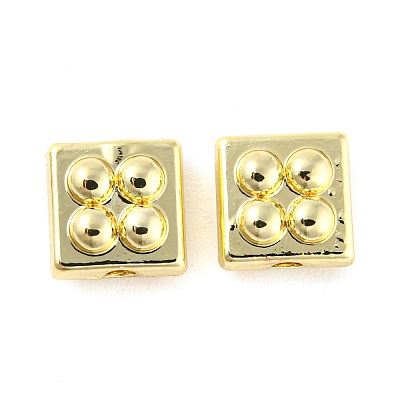 Rack Plating Alloy Beads PALLOY-D023-28G-1