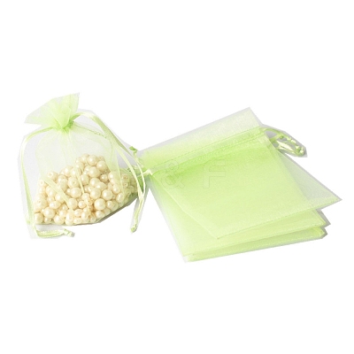 100Pcs Rectangle Organza DIY Craft Drawstring Bags PW-WG69155-14-1