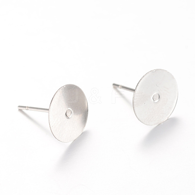 Tarnish Resistant 304 Stainless Steel Stud Earring Findings X-STAS-T007-4mm-01-1