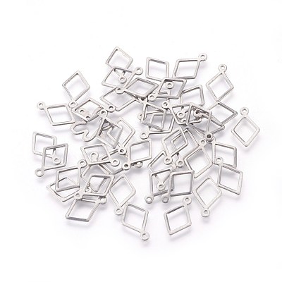 Tarnish Resistant 304 Stainless Steel Open Pendants STAS-F187-01P-1
